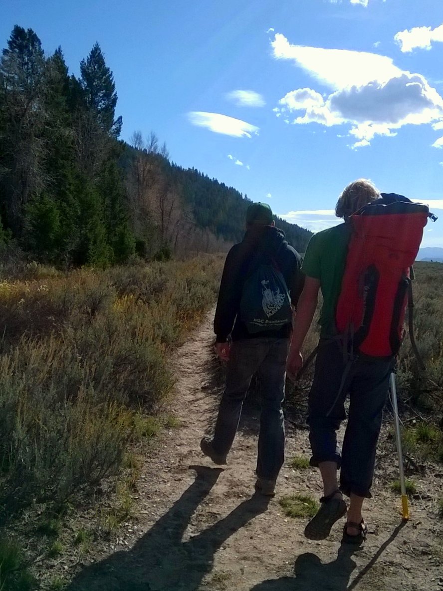 Walking to Upper Blacktail Butte