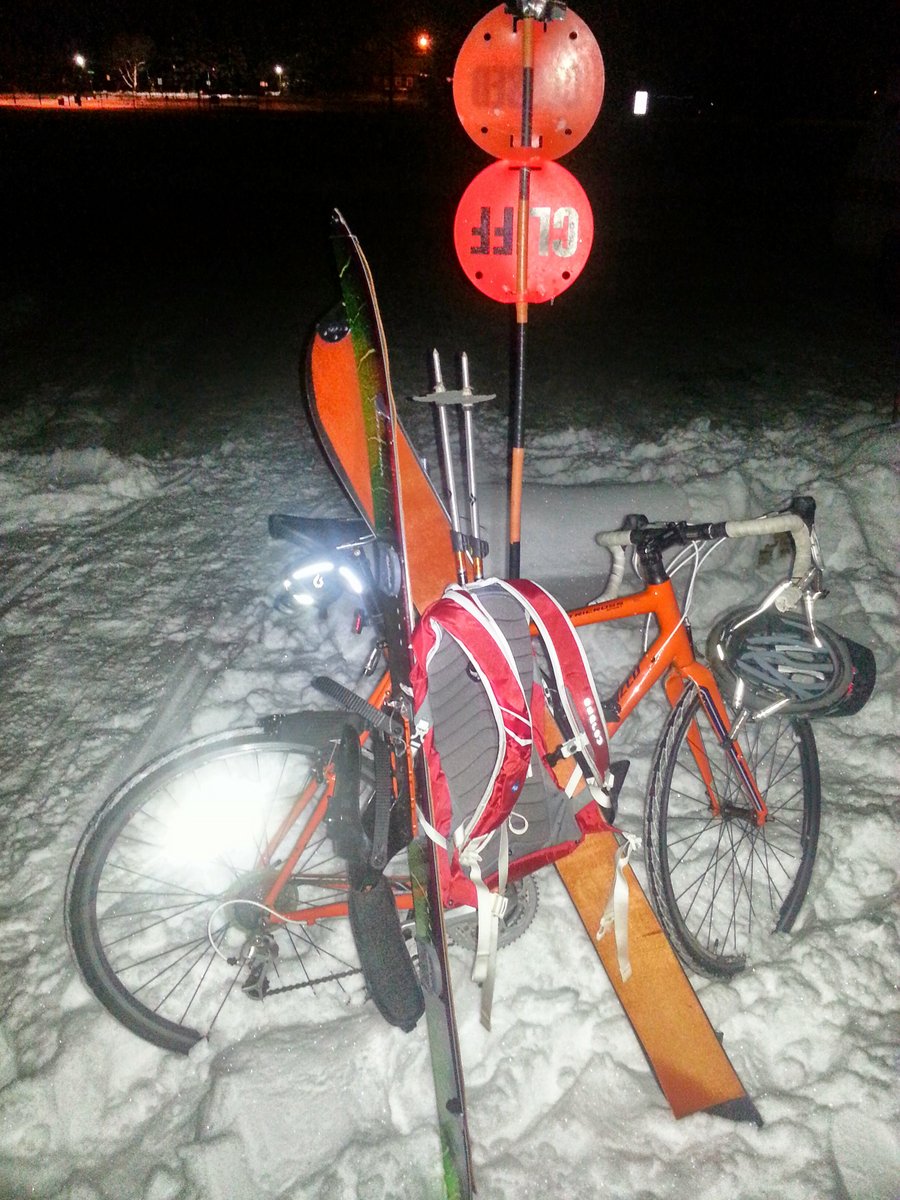 Bike and Skis