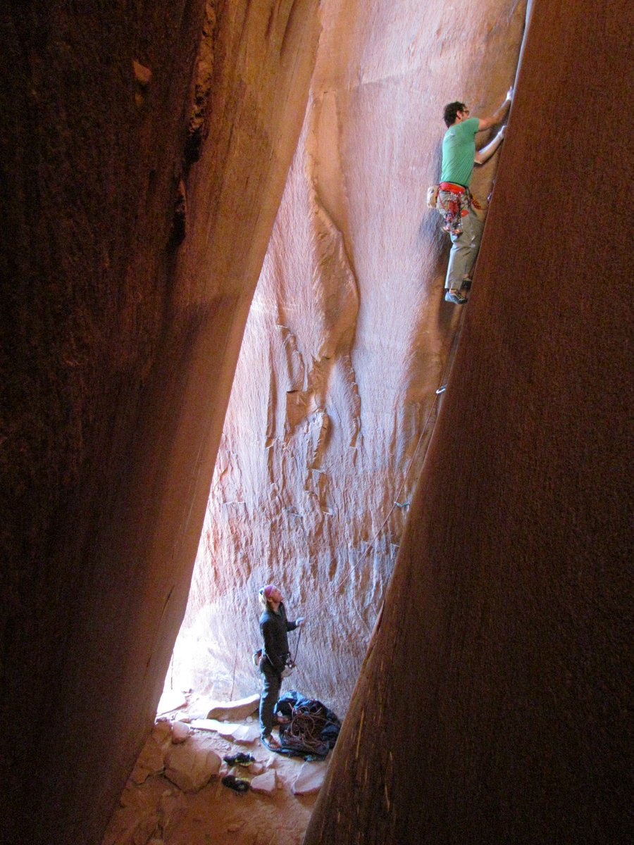 Dave leading Cave Route