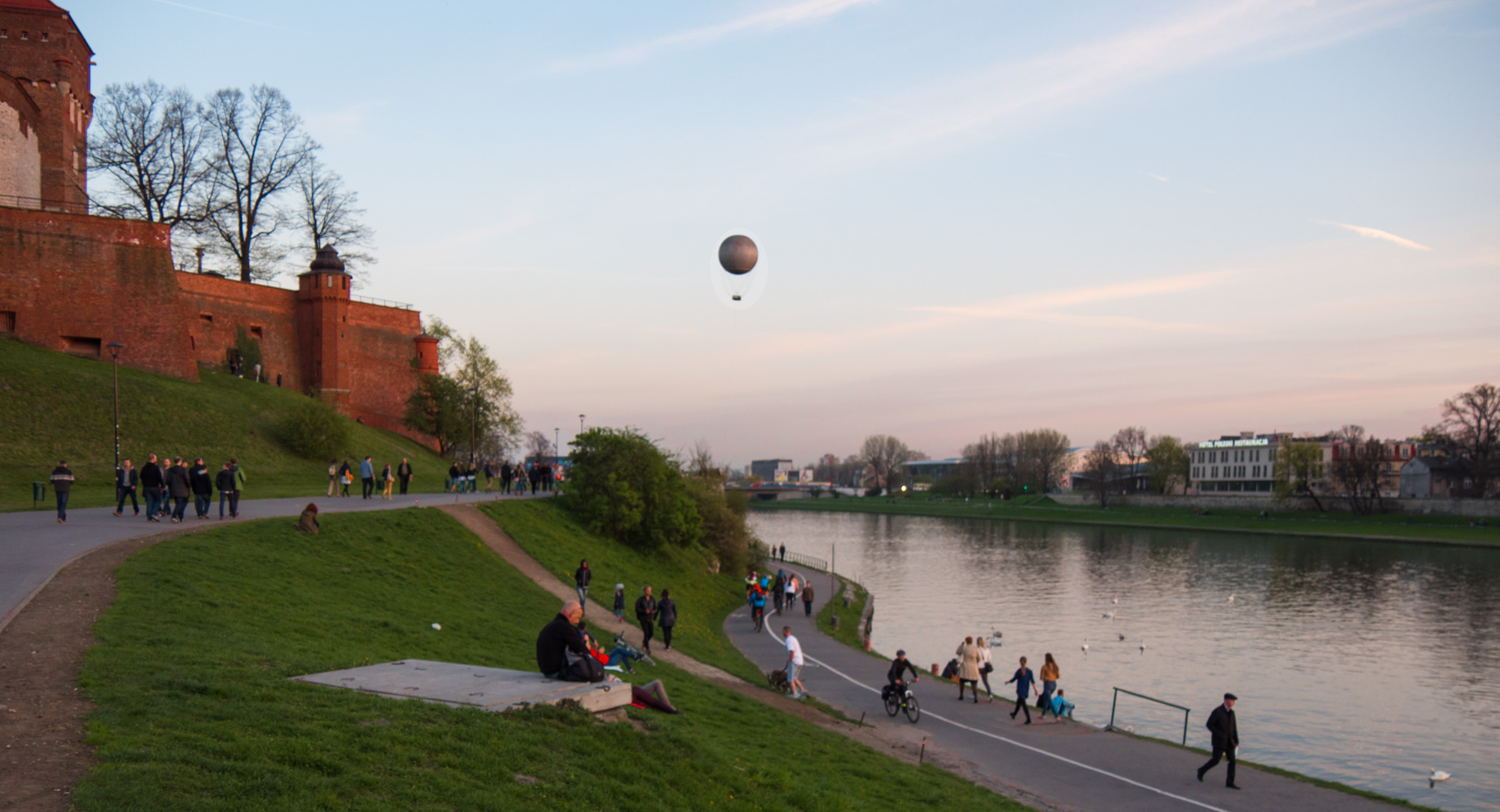 Walking by the castle