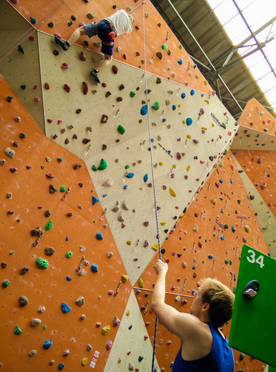 Matt and Ryan climbing