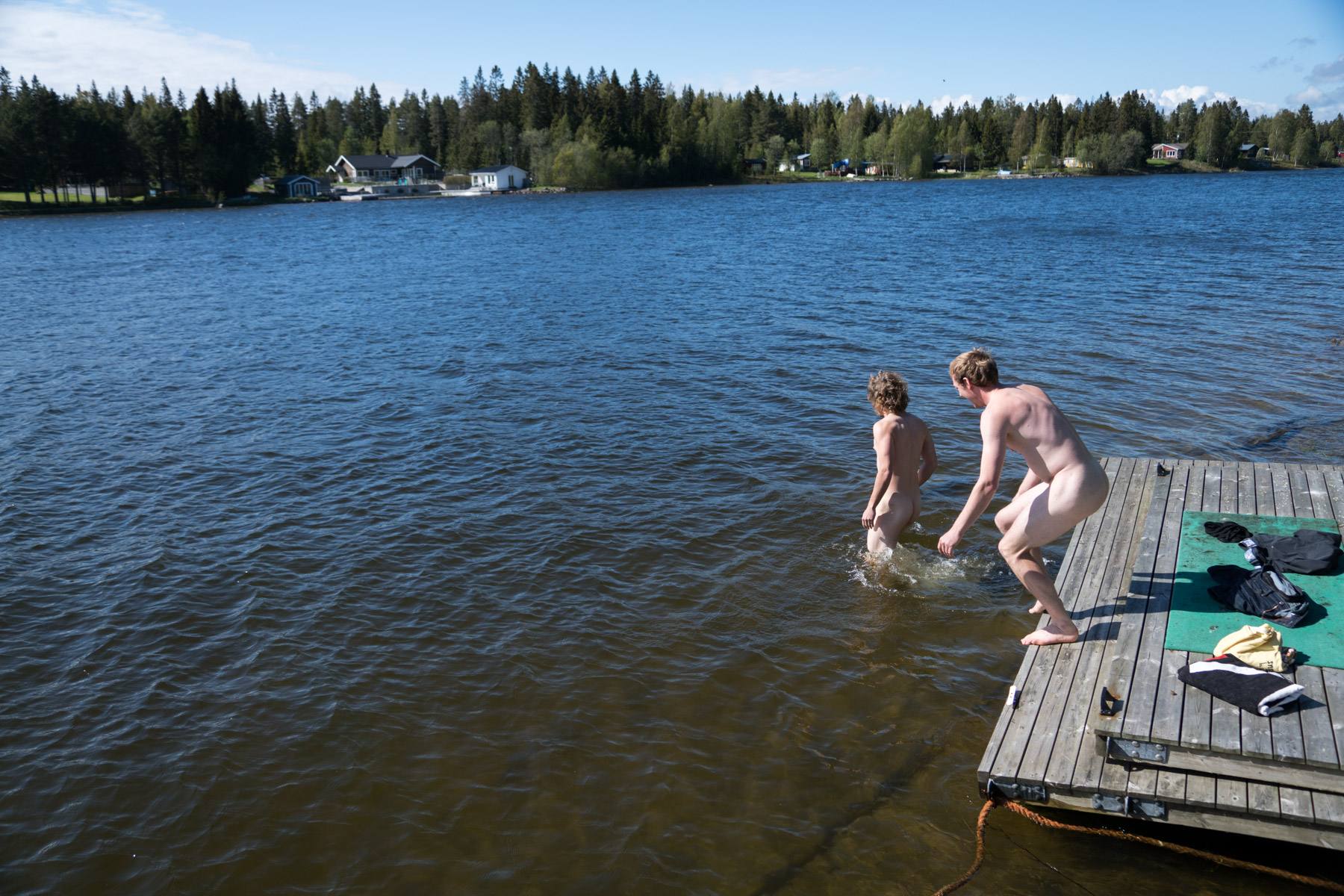 Mother's Day Swim: Getting in