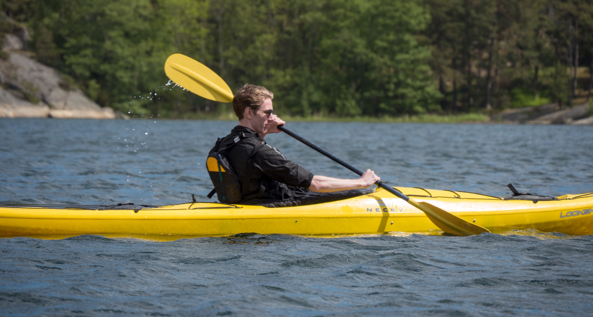 Kayaking sideshot