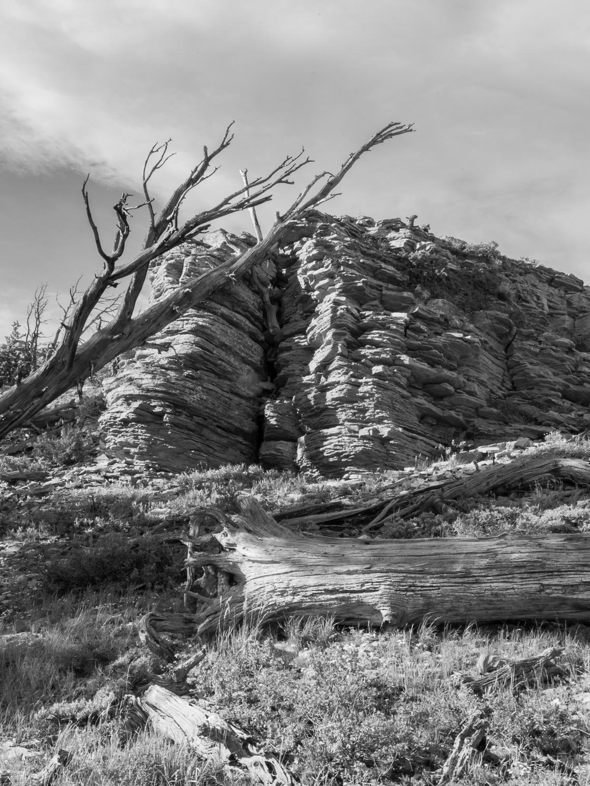 Stacked rocks, B&W