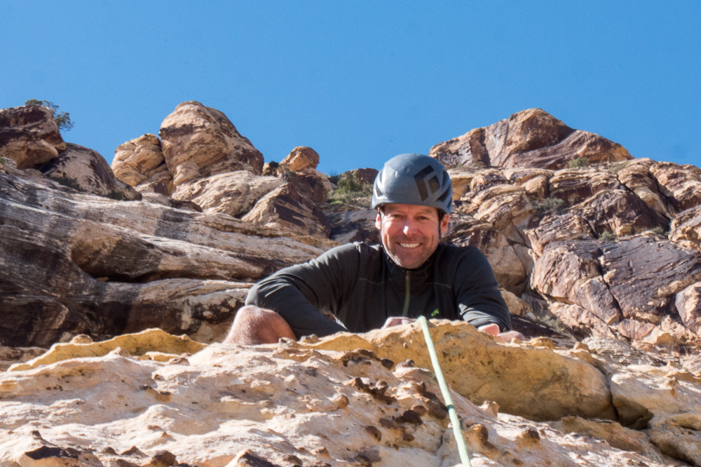 Chris at the top of Eruptus