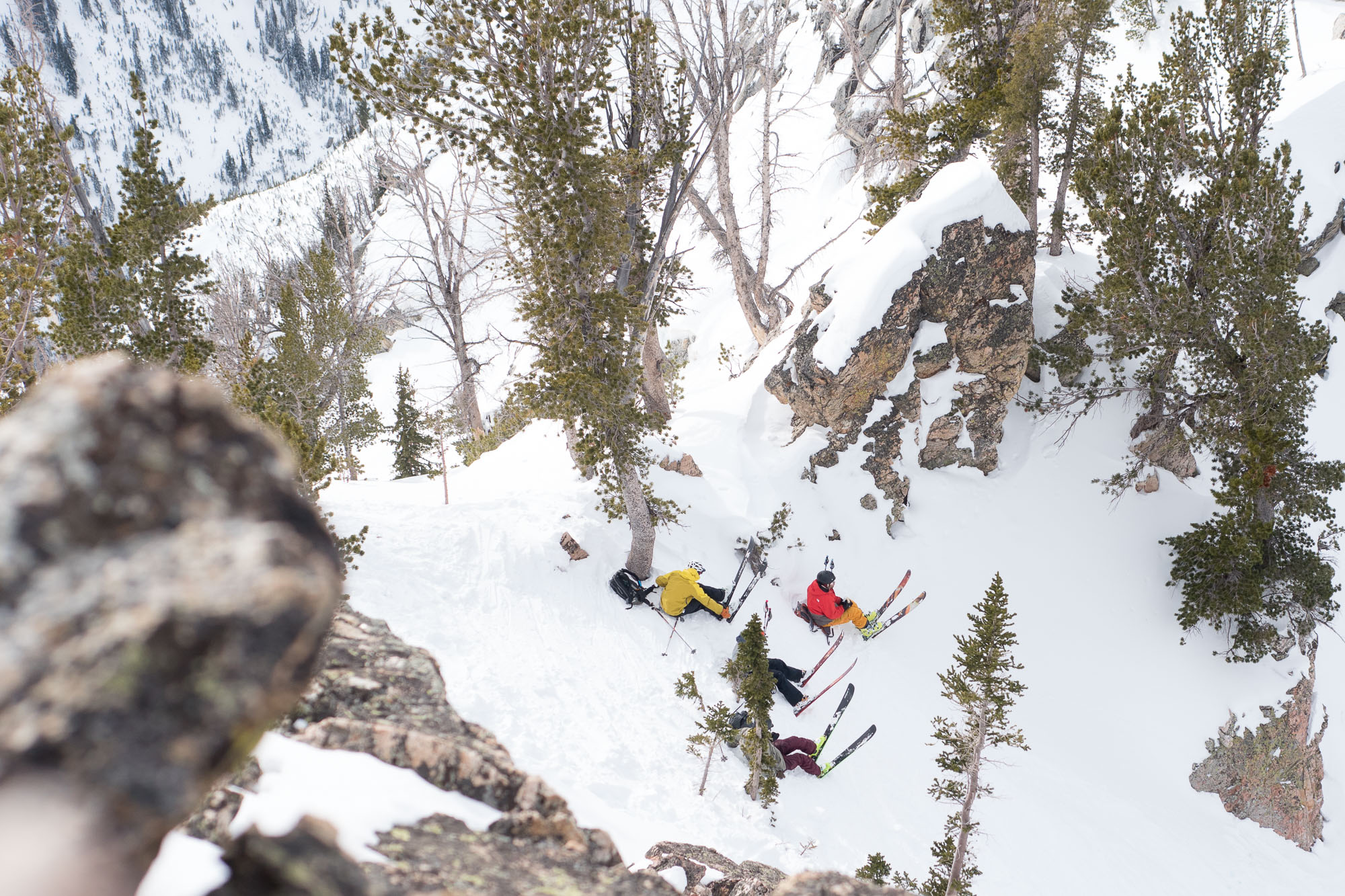 Skiers waiting