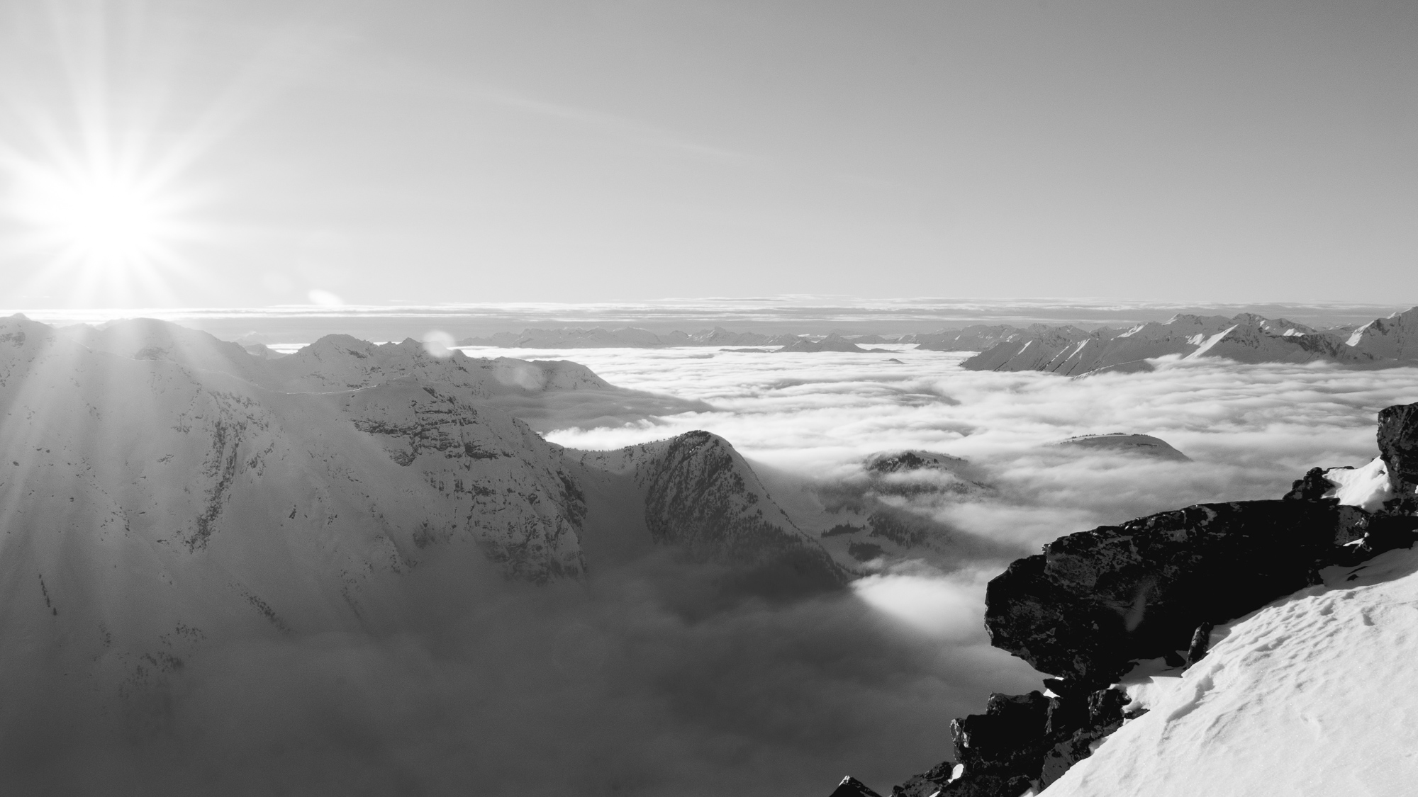 Monochrome cloudscape