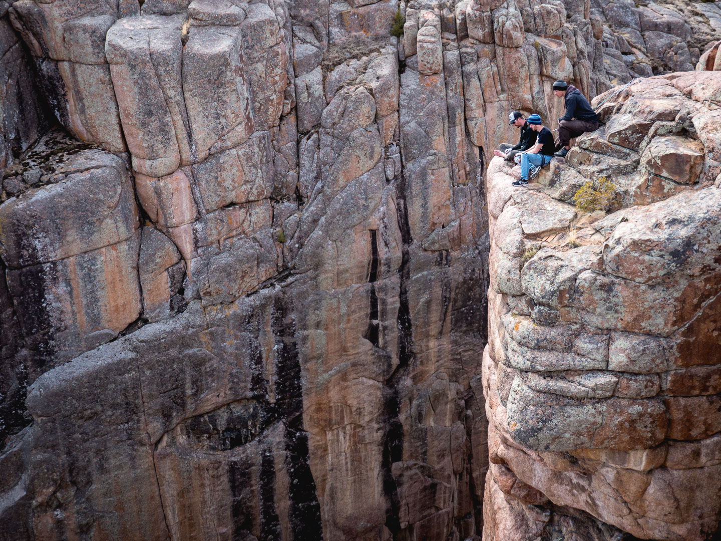 Boys on a cliff