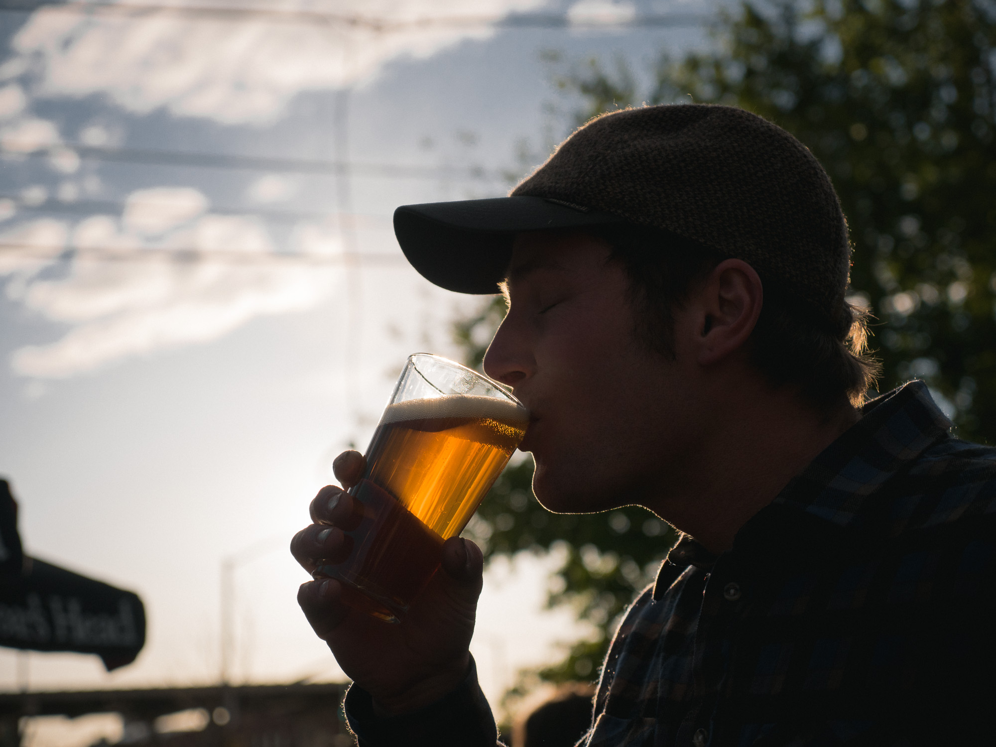 Nate and a beer