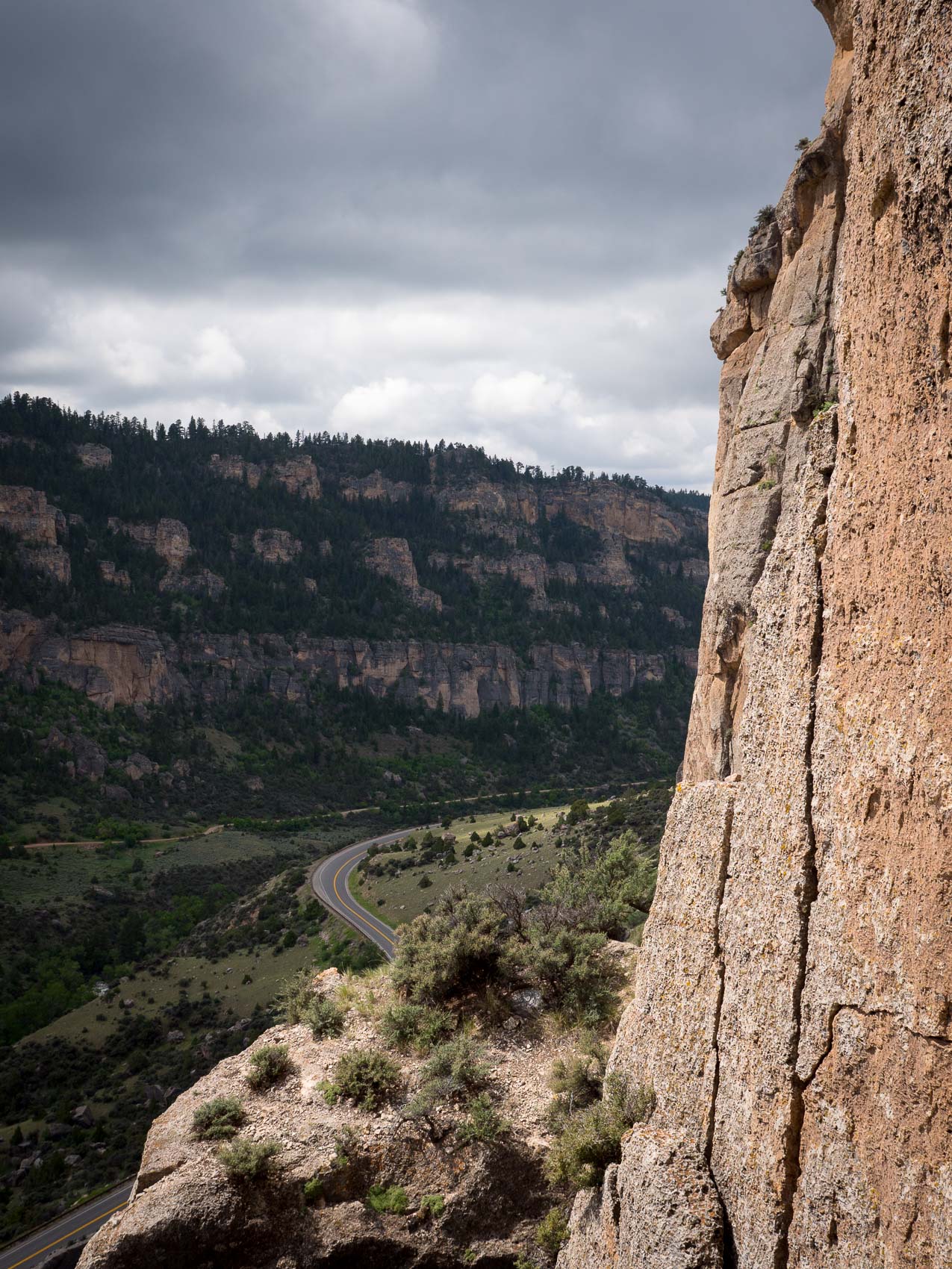 looking down-canyon from gina