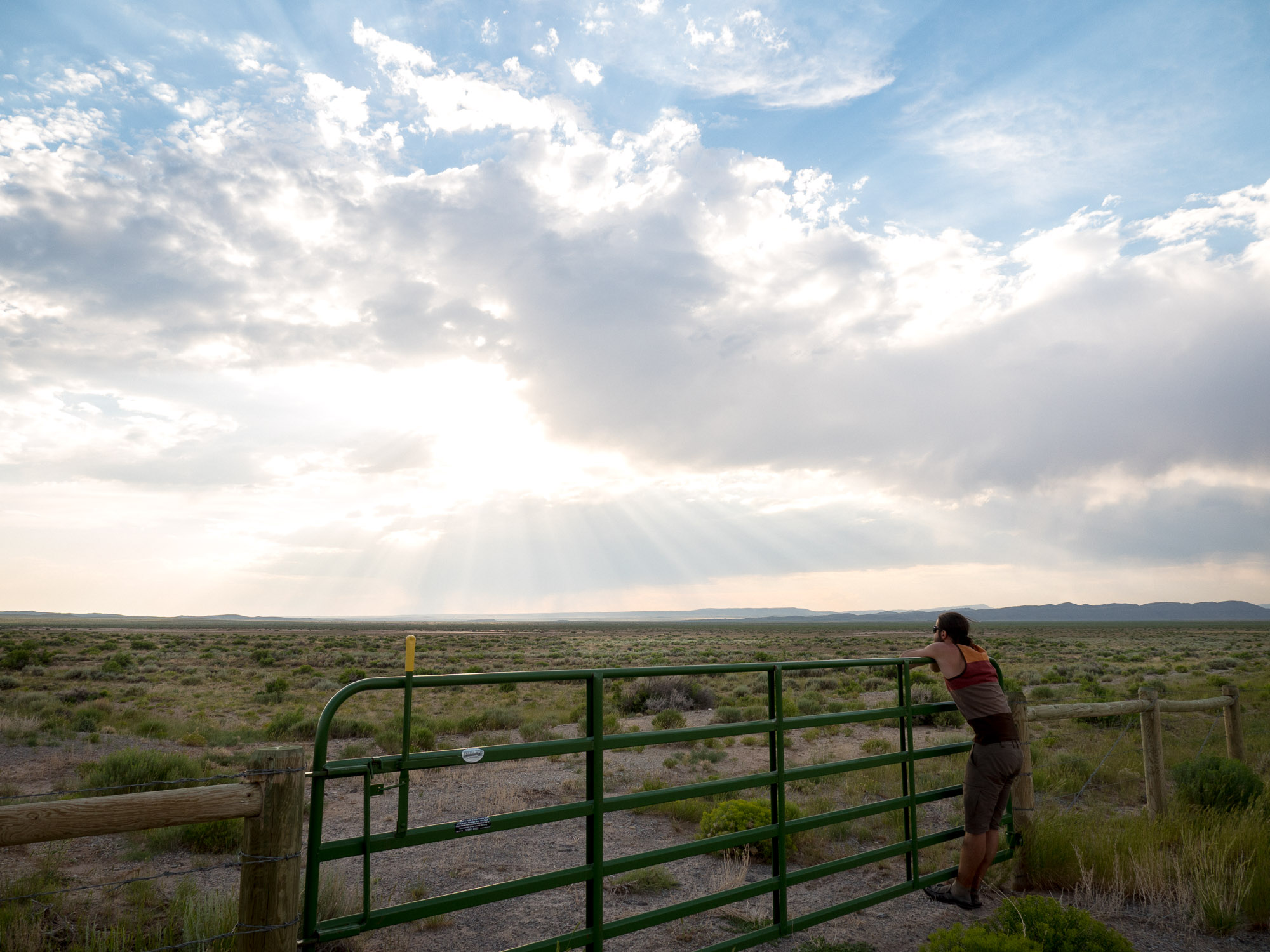 og fence sunset