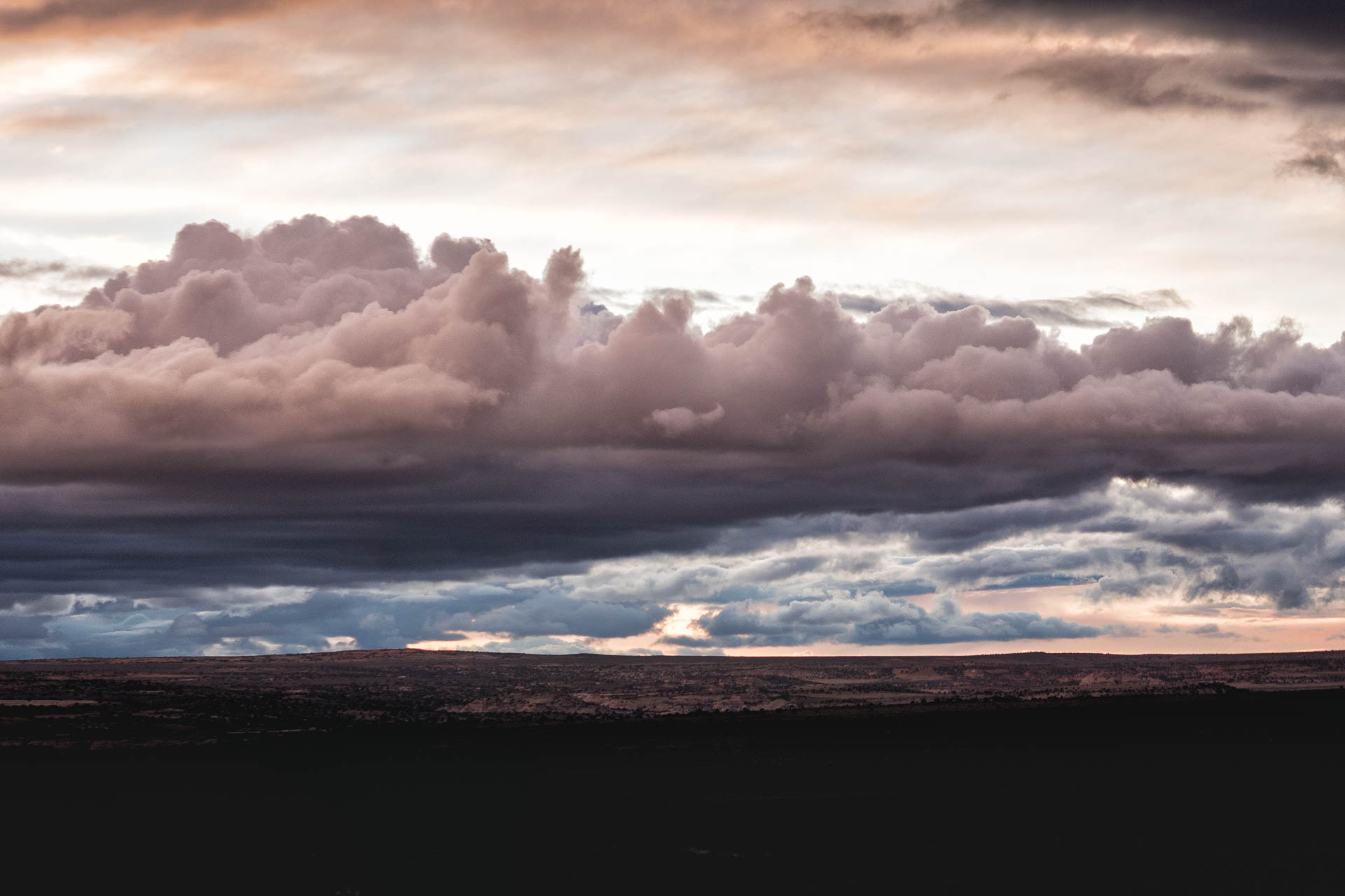 clouds over the desert